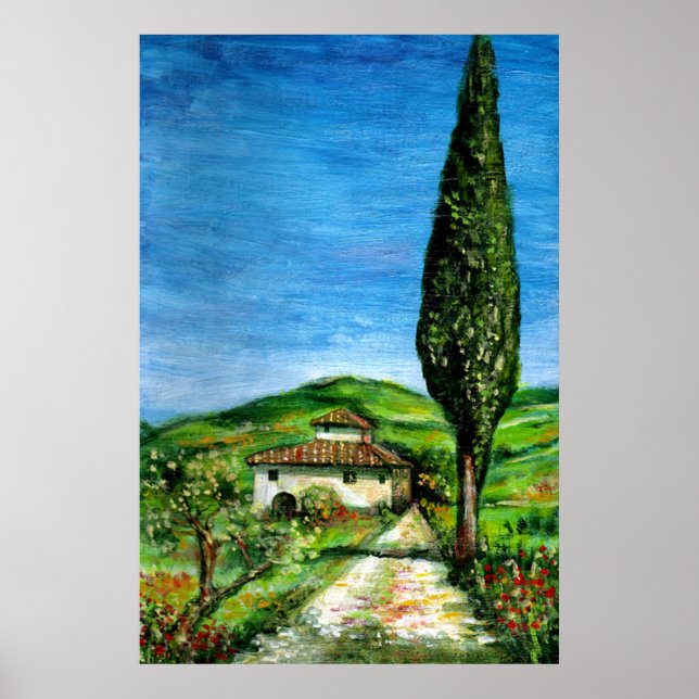 Altes Bauernhaus in Chianti - Toskana Landschaft Poster (Vorne)