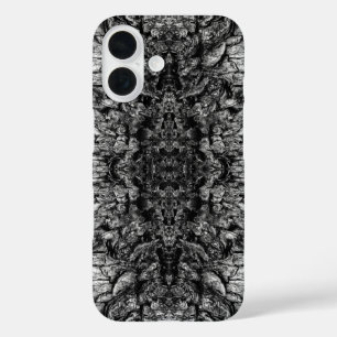 Altes Baumrinden Schwarz-Weiß-Foto Musterdesign iPhone 16 Hülle