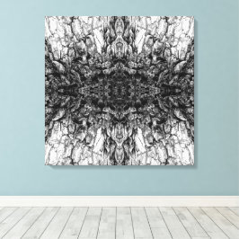 Altes Baumrinden Schwarz-Weiß-Foto Musterdesign Leinwanddruck