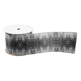 Altes Baumrinden Schwarz-Weiß-Foto Musterdesign Satinband