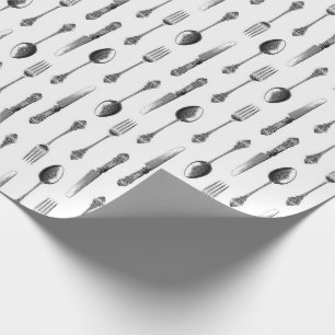 Altes Besteck-Muster-Geschenkpapier Geschenkpapier