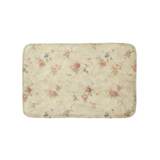 Altes beunruhigtes Gewebemuster der Vintagen Rosen Badematte