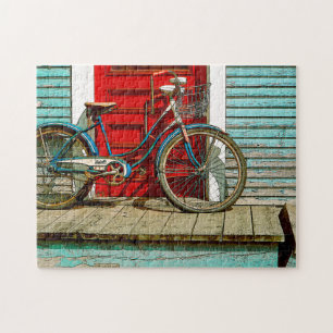 Altes Bike Foto Puzzle mit Geschenkboxen