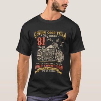 Altes Biker 81 Jahre im 81. Geburtstagsbike T-Shirt