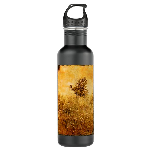 Altes Bild der Landschaft Edelstahlflasche (Vorderseite)