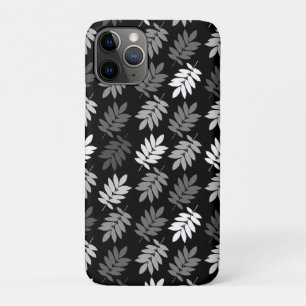 Altes Blattmuster Schwarz Weiß Grau Case-Mate iPhone Hülle