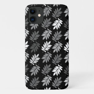 Altes Blattmuster Schwarz Weiß Grau Case-Mate iPhone Hülle