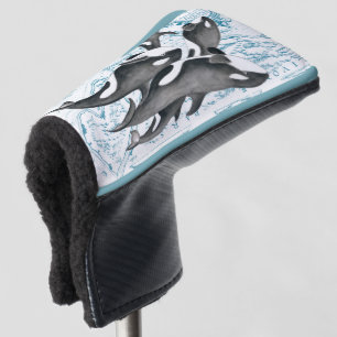 Altes Blau der Schwertwalwal-Familie Golf Headcover
