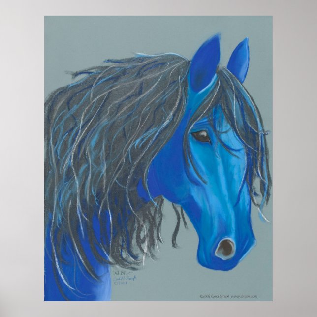 Altes Blau Poster (Vorne)