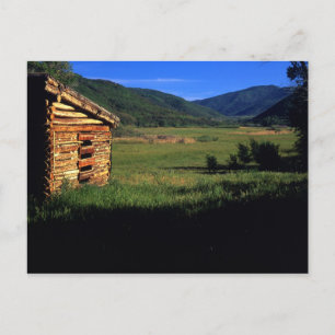 Altes Blockhaus in der Nähe von Park City, Utah. ( Postkarte