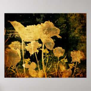 Altes Blumenchaos Poster