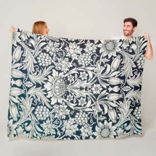 Altes Blumenmuster, William Morris Fleecedecke