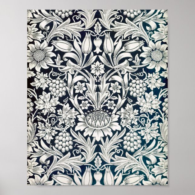 Altes Blumenmuster, William Morris Poster (Vorne)