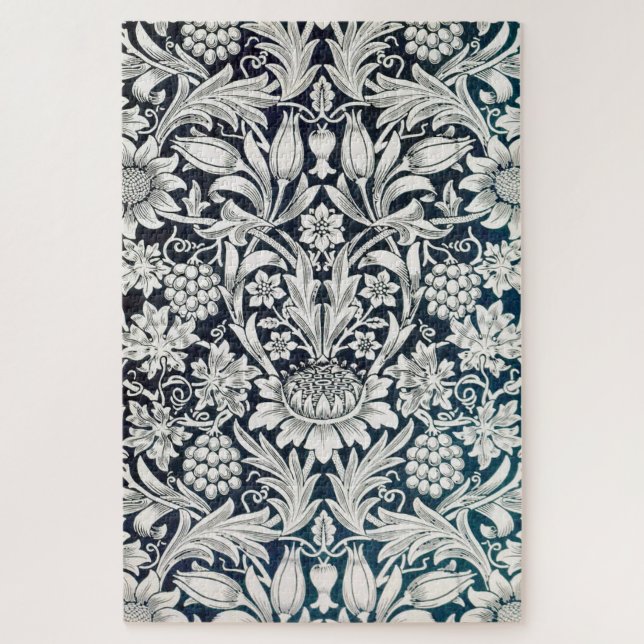 Altes Blumenmuster, William Morris Puzzle (Vertikal)