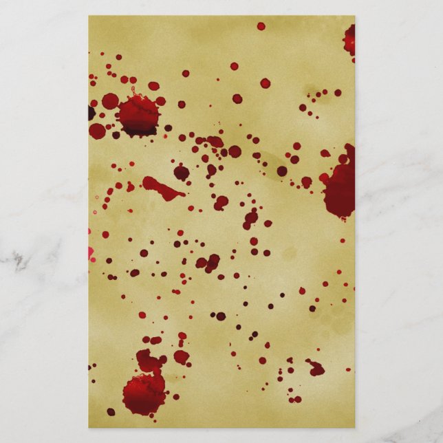 Altes blutiges stationäres briefpapier (Vorderseite)