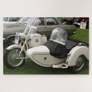 Altes BMW Motorrad mit Sidecar Puzzle
