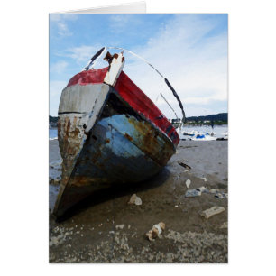 Altes Boot in Karte Wales Großbritannien