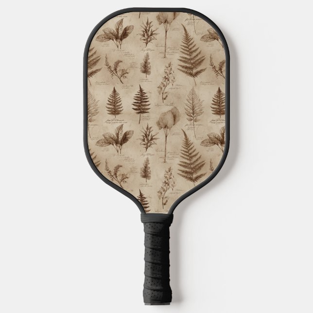 Altes Botanisches Blumenmuster (7) Pickleball Schläger (Vorderseite)