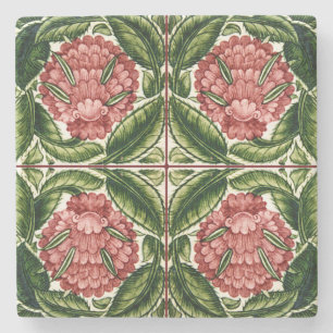 Altes botanisches Viktorianisches Design Steinuntersetzer