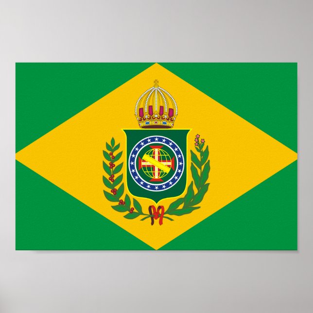 Altes brasilianisches Flaggenposter Poster (Vorne)