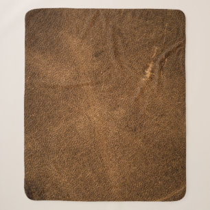 Altes braunes Leder: Klassische Textur Sherpadecke