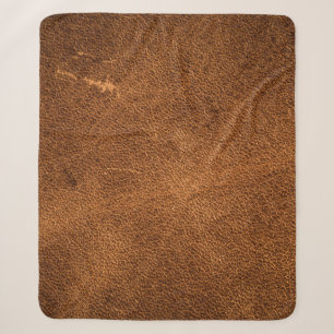 Altes braunes Leder Sherpadecke