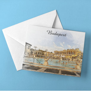 Altes Budapest Ungarn Panoramaansicht Postkarte