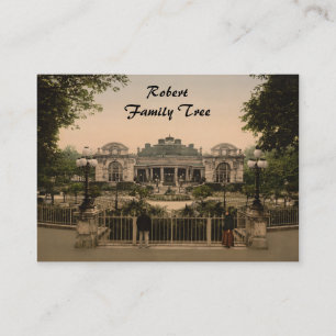 Altes Casino, Vichy, Frankreich Familien-Stammbaum Visitenkarte