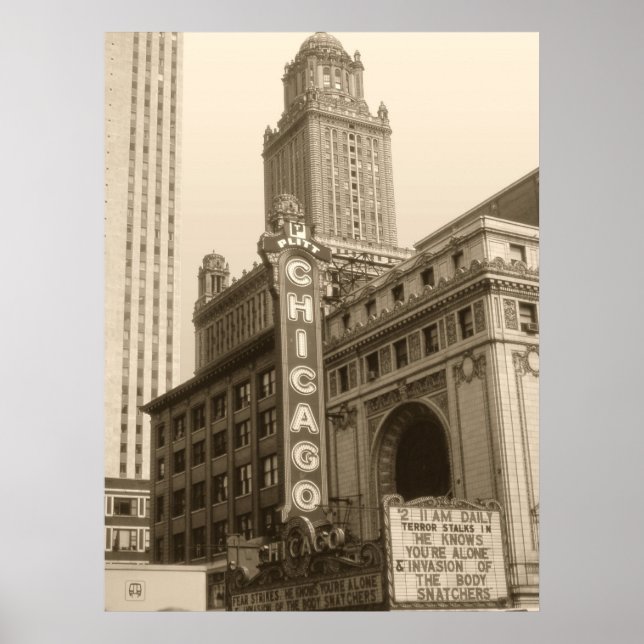 Altes Chicago Foto Kunst Druck Poster (Vorne)