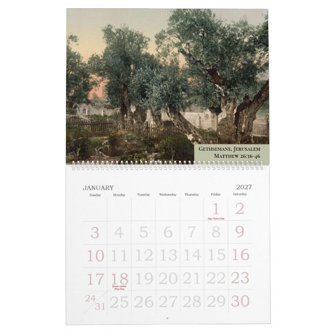 Altes christliches Reisefoto Heiliges Land Kalender (Jan 2027)