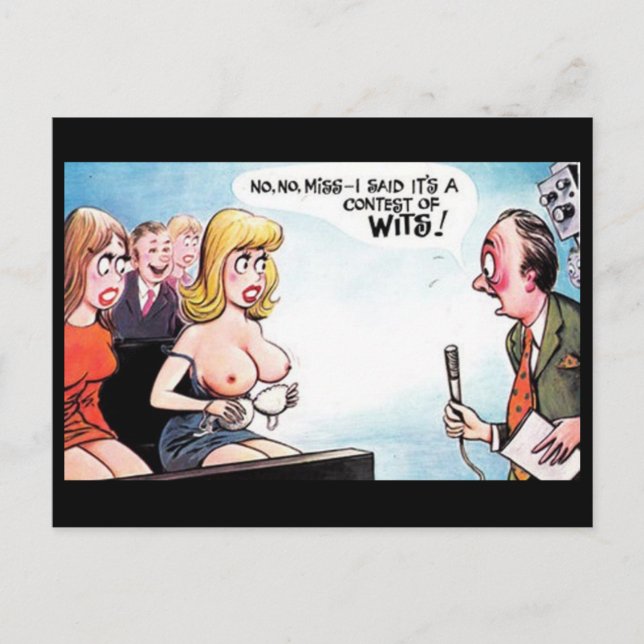 Altes Comic Postkarte (Vorderseite)