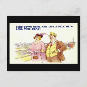 Altes Comic Postkarte - Lange Tote