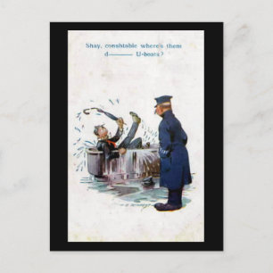 Altes Comic Postkarte - U-Boote