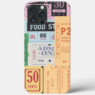 Altes Design Rustikale Vintage-Zeitung Tickets Case-Mate iPhone Hülle