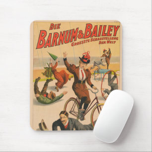 Altes deutsches Zirkusplakat mit Darstellern, 1900 Mousepad