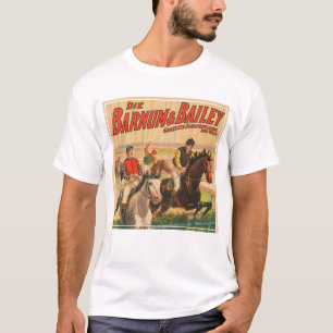 Altes deutsches Zirkusplakat mit Jockeys auf Pferd T-Shirt
