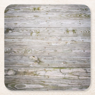 Altes Dock-Holz Rechteckiger Pappuntersetzer