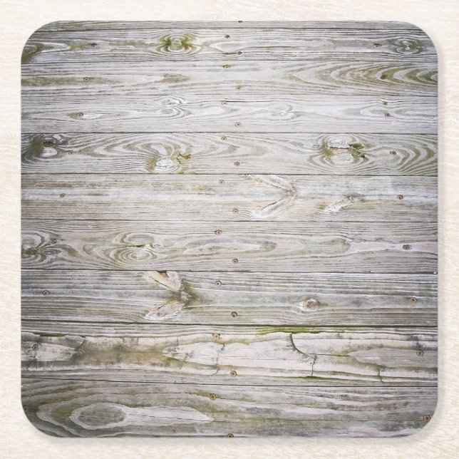 Altes Dock-Holz Rechteckiger Pappuntersetzer (Vorderseite)