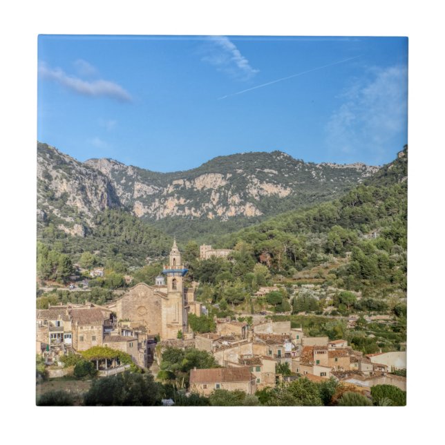 Altes Dorf Valldemossa - Mallorca, Spanien Fliese (Vorderseite)