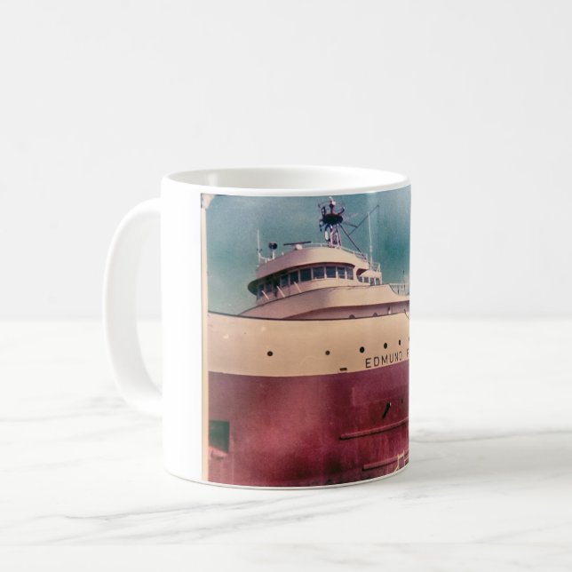 Altes Edmund-Fitzgerald-Foto Kaffeetasse (Vorderseite Links)