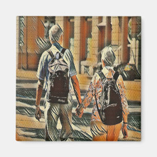 Altes Ehepaar Magnet