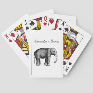 Altes Elefant Zeichnung Spielkarten