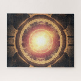 Altes elektrisches Muster in Schwarzes Loch Puzzle