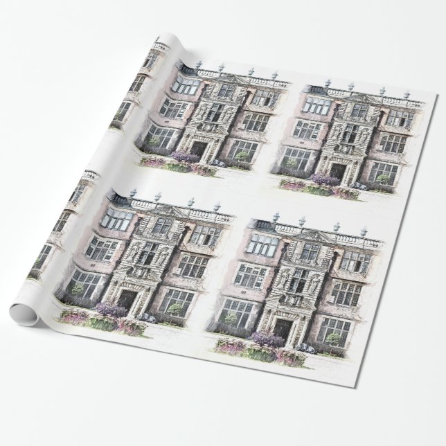 ALTES ENGLAND GESCHENKPAPIER (Ungerollt)