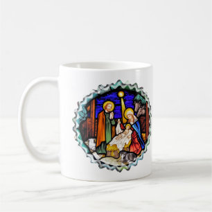 ALTES ENGLAND-NATIVITÄTSFENSTER KAFFEETASSE