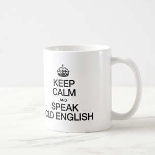 ALTES ENGLISCH BEHALTEN UND SPRECHEN KAFFEETASSE