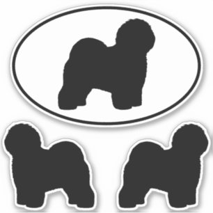 Altes Englisch Sheepdog Silhouetten Vinyl Sticker