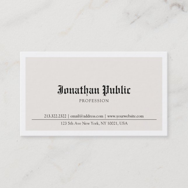 Altes Englisch typische Nostalgie Look Schlicht Tr Visitenkarte (Vorderseite)