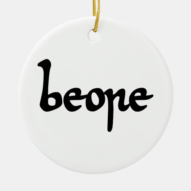 Altes englisches Bier Keramik Ornament (Vorne)