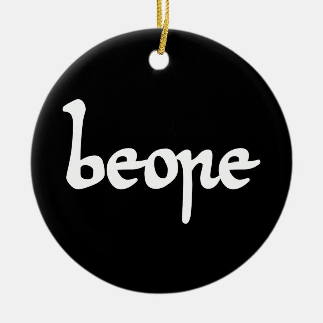 Altes englisches Bier Keramik Ornament (Vorne)